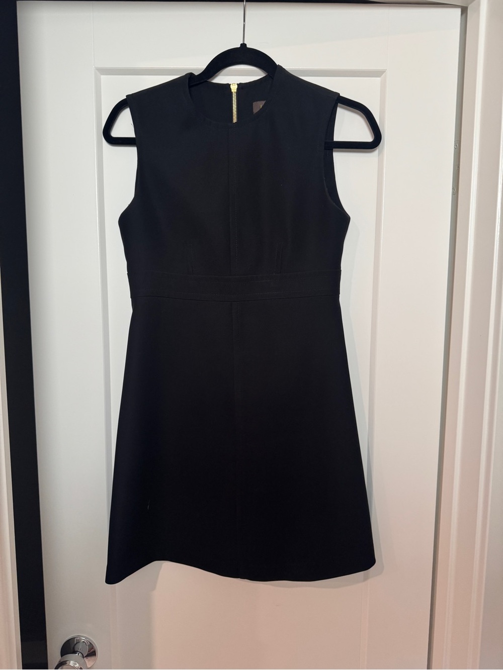 Louis Vuitton Uniform Black Sleeveless A-Line Dress size 36